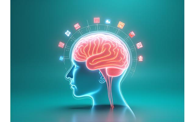 Infografikk som illustrerer forhøyede kortisolnivåer på grunn av digital overstimulering.